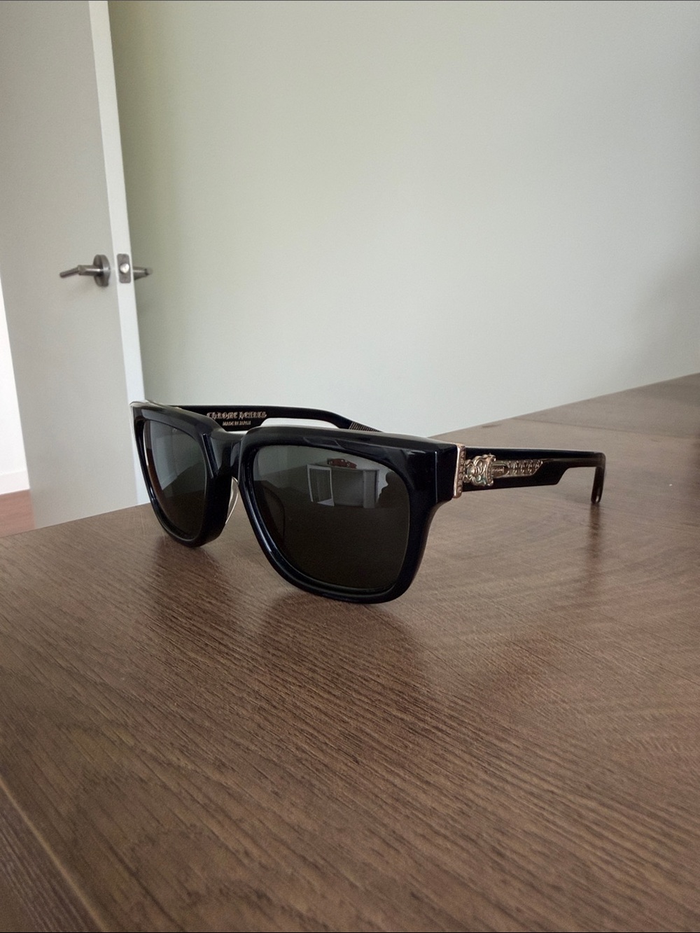 Chrome Hearts Box-Officer 18k Gold Men’s Sunglasses